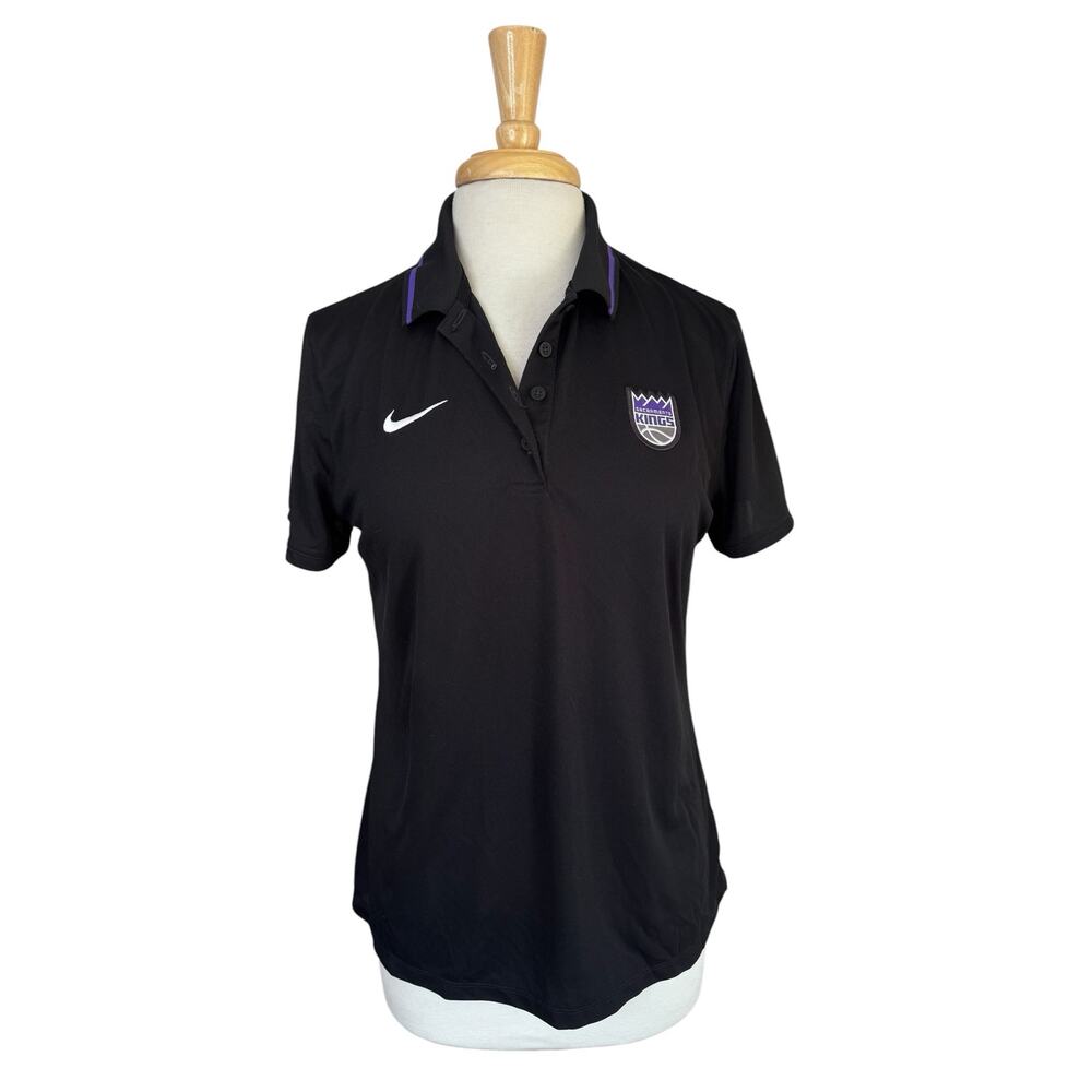 NIKE Sacramento Kings Dri-Fit Polo Shirt Size Large Womens NBA Basketball S/S